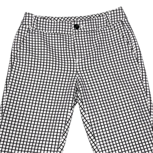 CAbi Black & White Windowpane Trouser Dress Pants - Picture 5 of 12